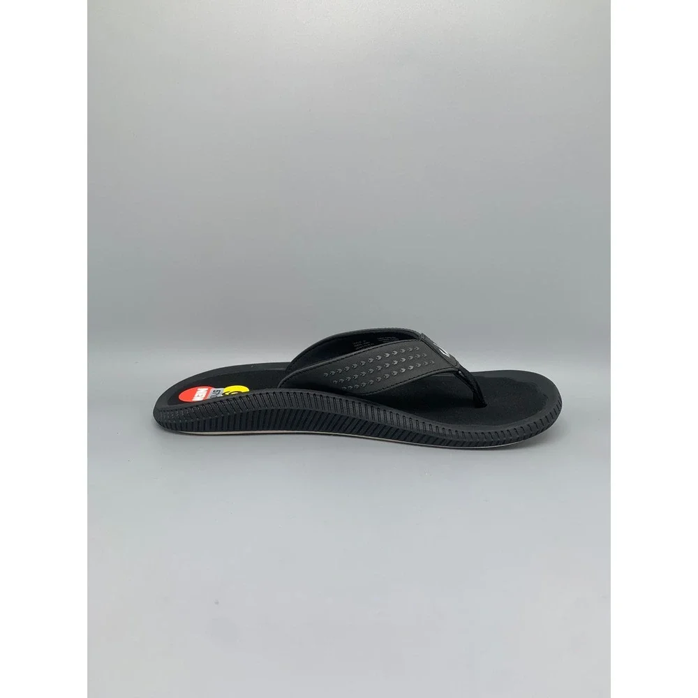 OluKai Ulele Black Sandals Flip Flops 10435-4040 Men's Sz 9 NEW!